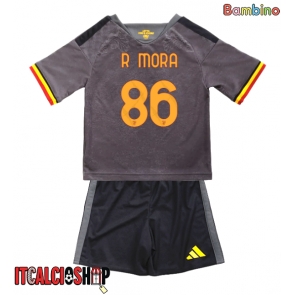 AS Roma Rodrigo Mora #86 Terza Maglia Bambino 2026-27 Manica Corta (+ Pantaloni corti)
